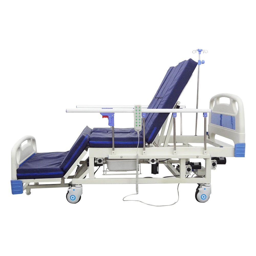 Waterproof Hybrid Mattress with Hand Rail Homecare Nursing Medical Folding Hospital Bed