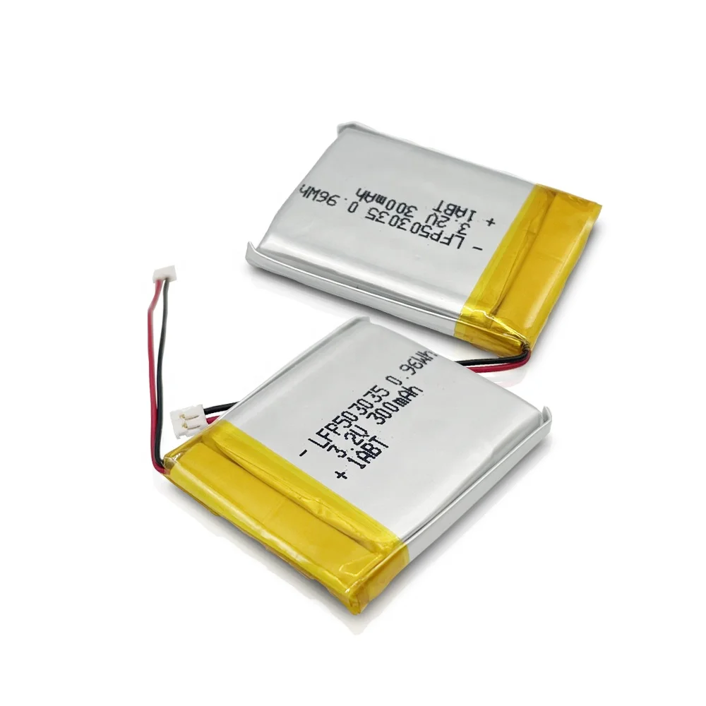 DTP503035 3.7v 300mah lithium polymer battery cell 3.2v lifepo4 battery cells