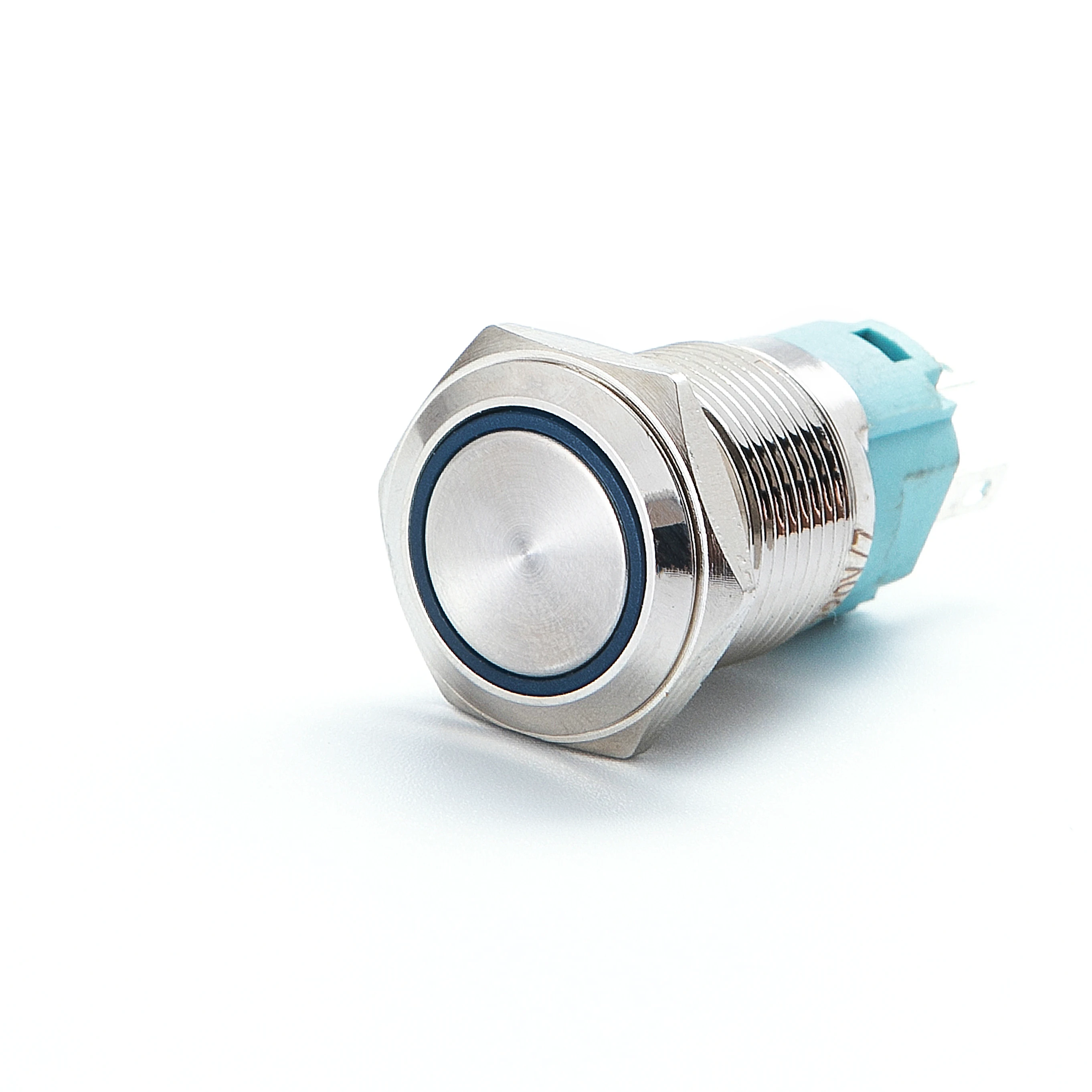 Ce Certificate 16mm Red Led Momentary Latching 250v Metal Push Button With Power Symbol