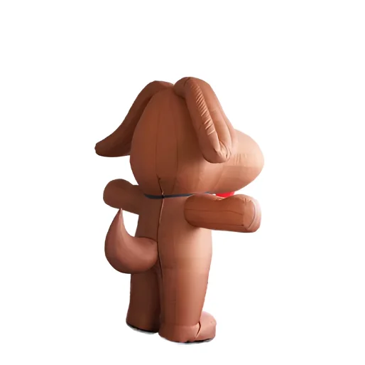 Outdoors promotional inflatable moving dog plush toy for city parade