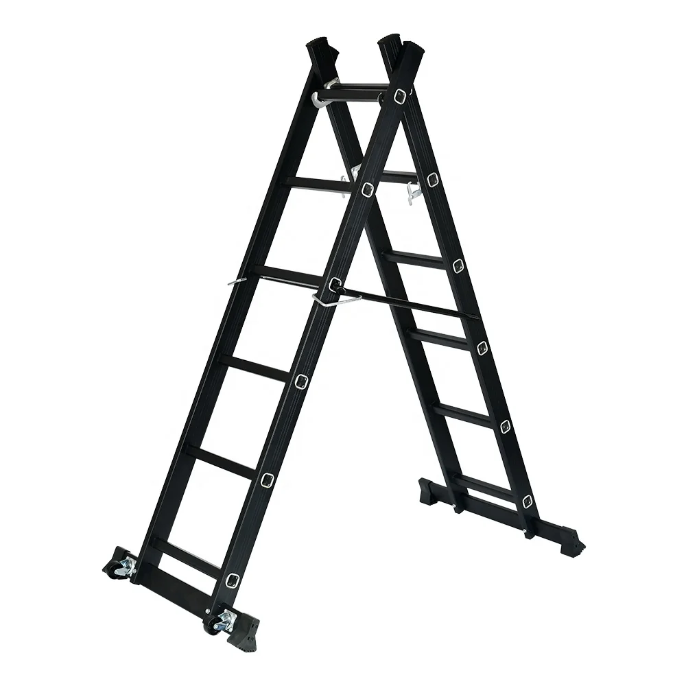 Certified Ladder Multi-use Mini Scaffold Portable 6 Step Ladder Rolling Metal Work Platform