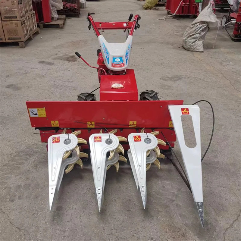 Factory direct Hand-pushed self-propelled grass mower field walking tractor with maize harvesting potato harvest machine