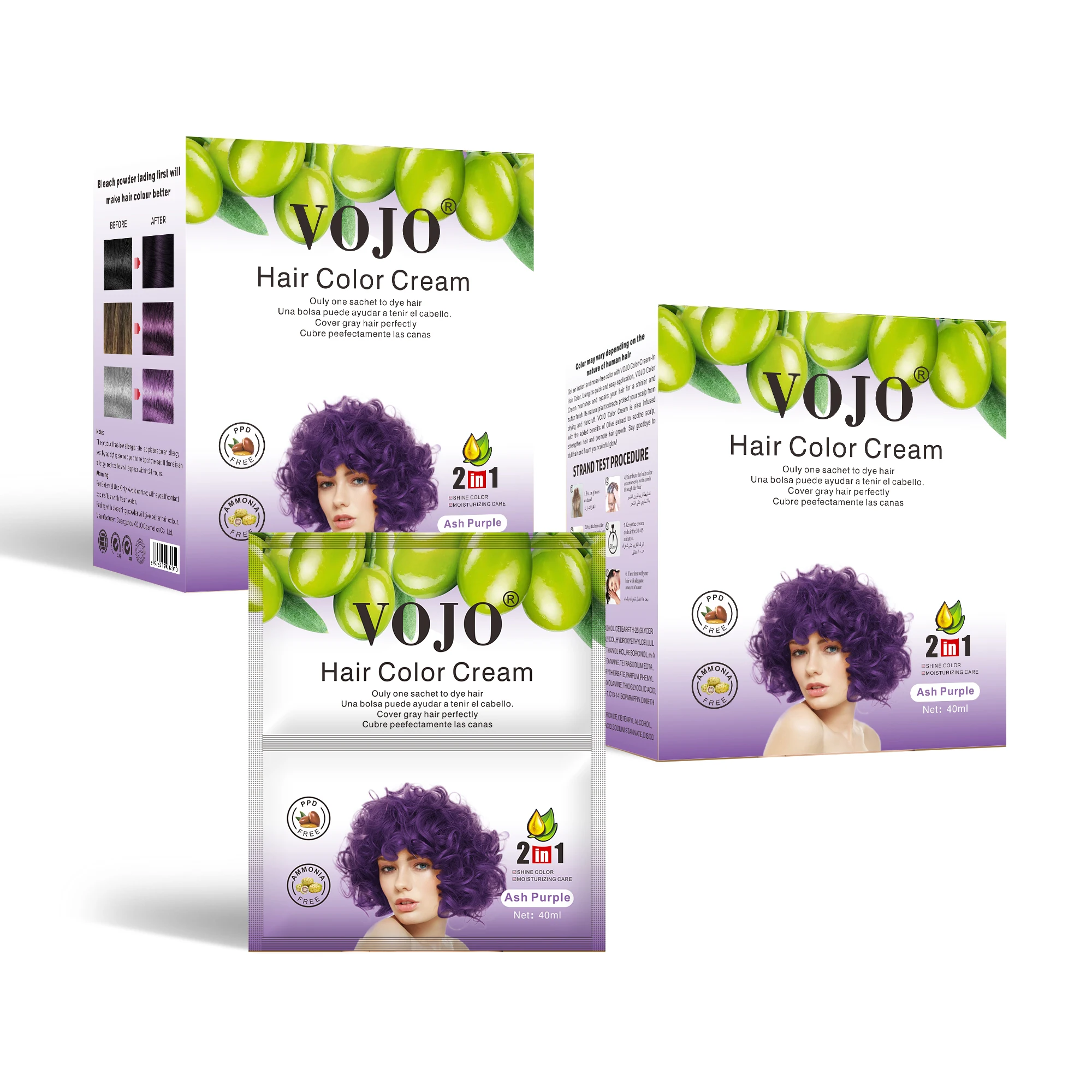 Organic Gray Brown Pink Colorful Professional Hair Dye product OEM Wholesale Salon Use Hair Color Cream