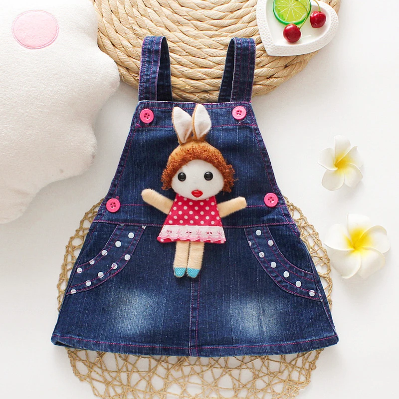
Fashion Baby Girl Jeans Skirts Child Kids Girls Denim Skirt Summer Toddler Jumpsuits Playsuits Infant Overalls Skirt 1-3Years 
