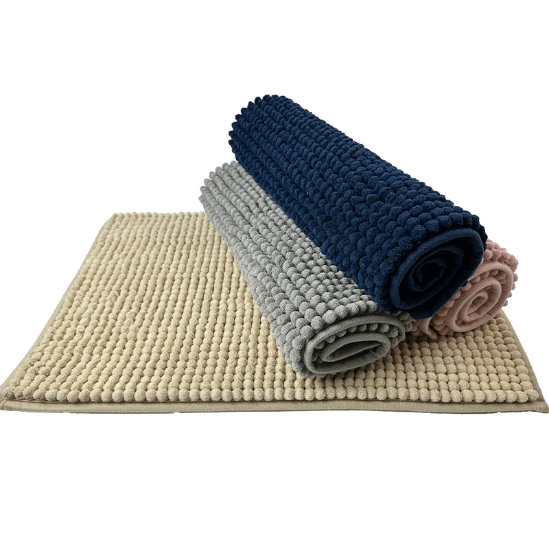 Custom Chenille Microfiber Non-slip Bath Mats Super Absorbent Bathroom Door Mat Floor Mat