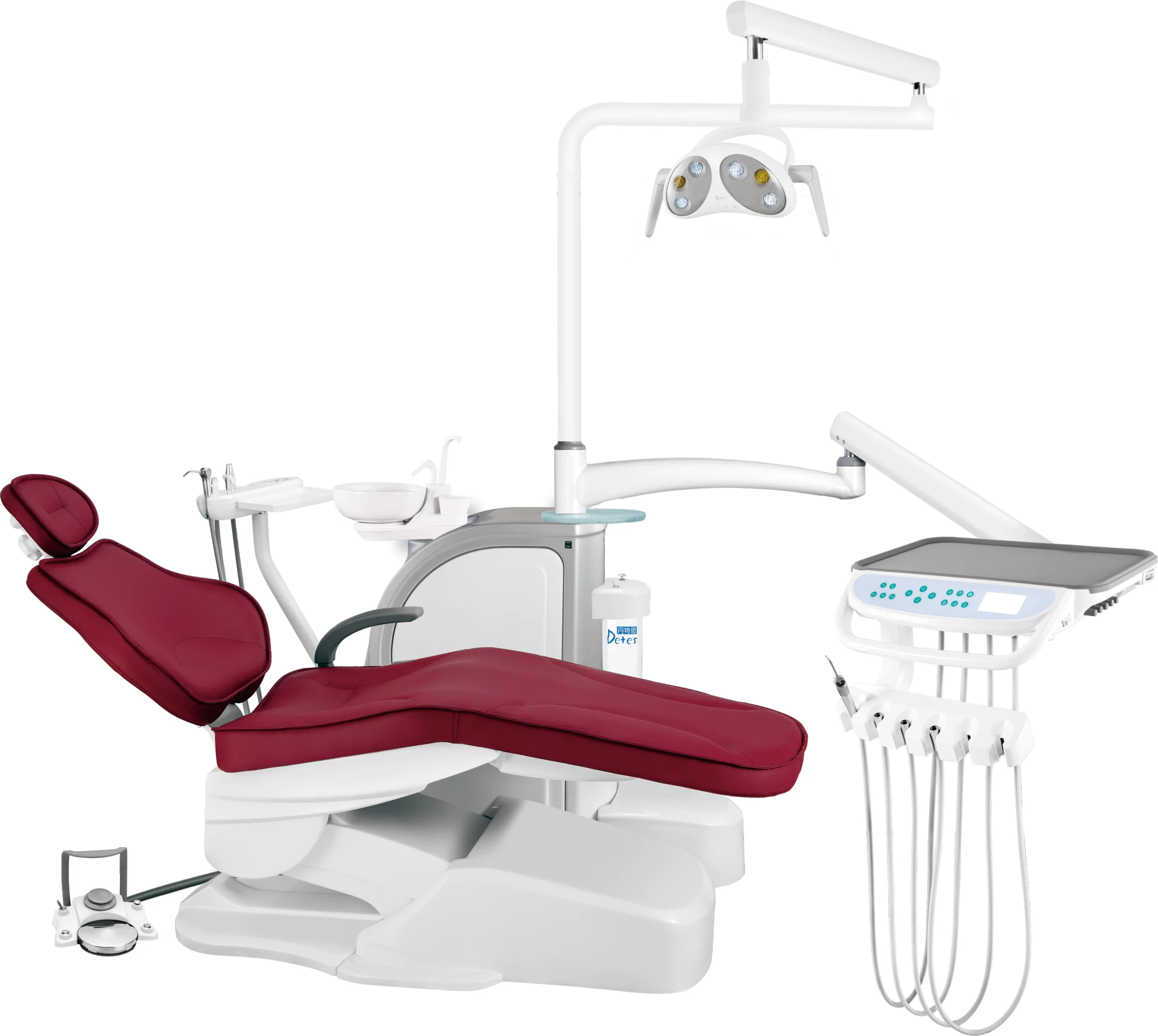 Detes POPULAR dental unit dental chair S3 STANDARD  floor type box more stable fiber leather and comfortable cushion