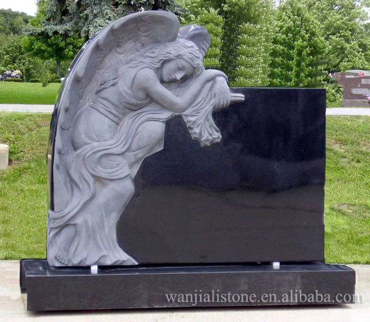 
Granite Angel Sculpture Tombstone, Grave Monument With Best Price, Customized Shape Is Available 