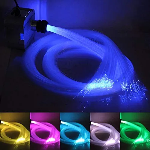 
16W RGBW Twinkle 28key RF Remote LED Fiber Optic Star Ceiling Lights Kit 450pcs 0.75mm 9.8ft Optical Fiber 