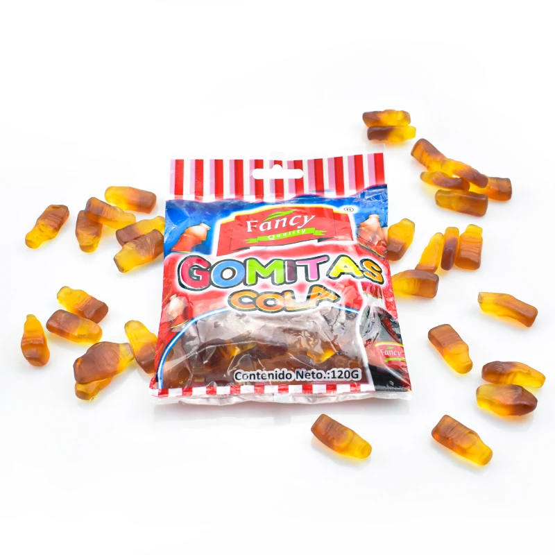 MINICRUSH Candy cartoon coated sweet soft candy Assorted chewy fruit cola shape gummy candy