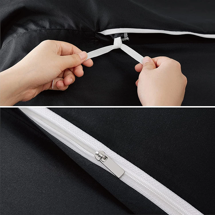 Наволочка для подушки из микрофибры с эффектом потертости, черный полиэфирный роскошный комплект пододеяльников для кровати