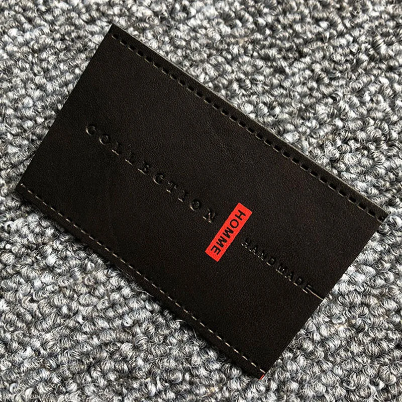 Garment Accessories Manufacture Wholesale Custom Embossed Brand Logo Patchwork Leather Label Patches