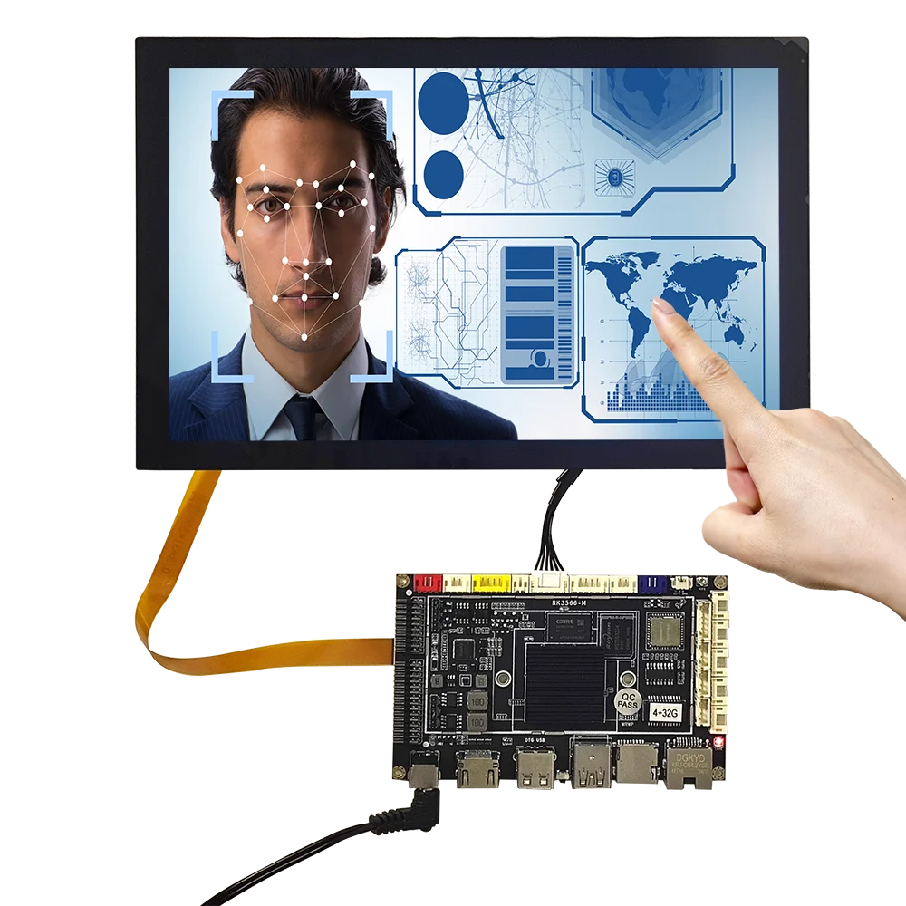 10.1 inch ips tft lcd module display panel 1280x800 31P MIPI 500nit with touch screen 6P I2C with android 11 board RK3566 4+32GB