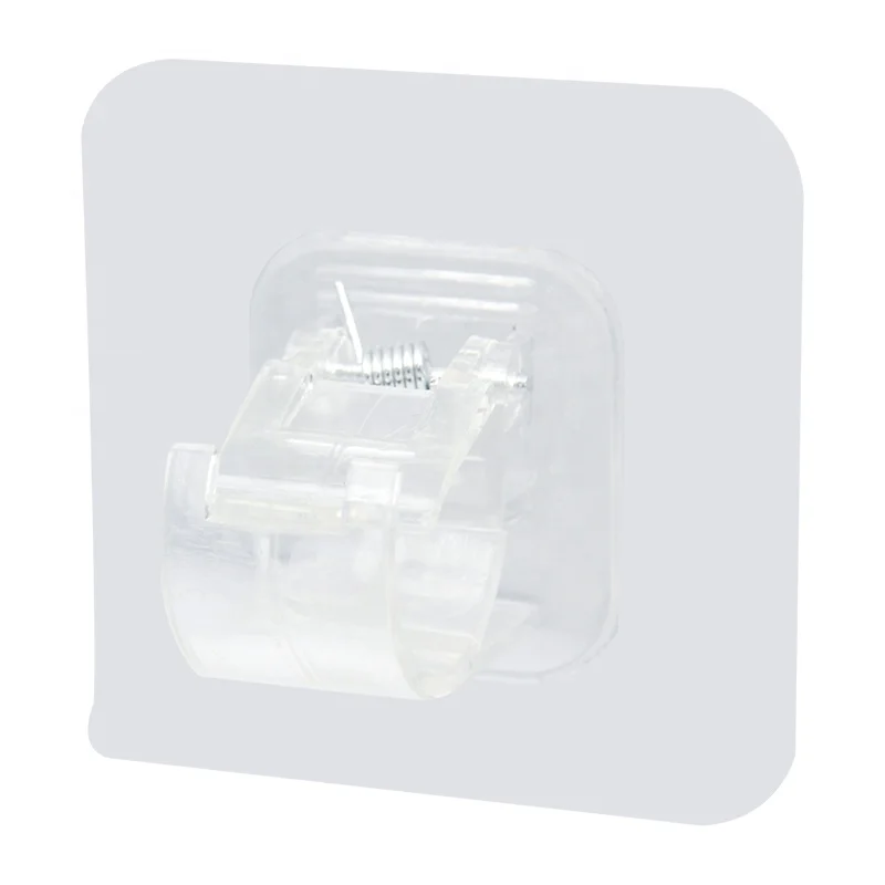 No Drilling Curtain Rod Brackets Self Adhesive Curtain Rod Holders Nail Free Adjustable Curtain Hooks