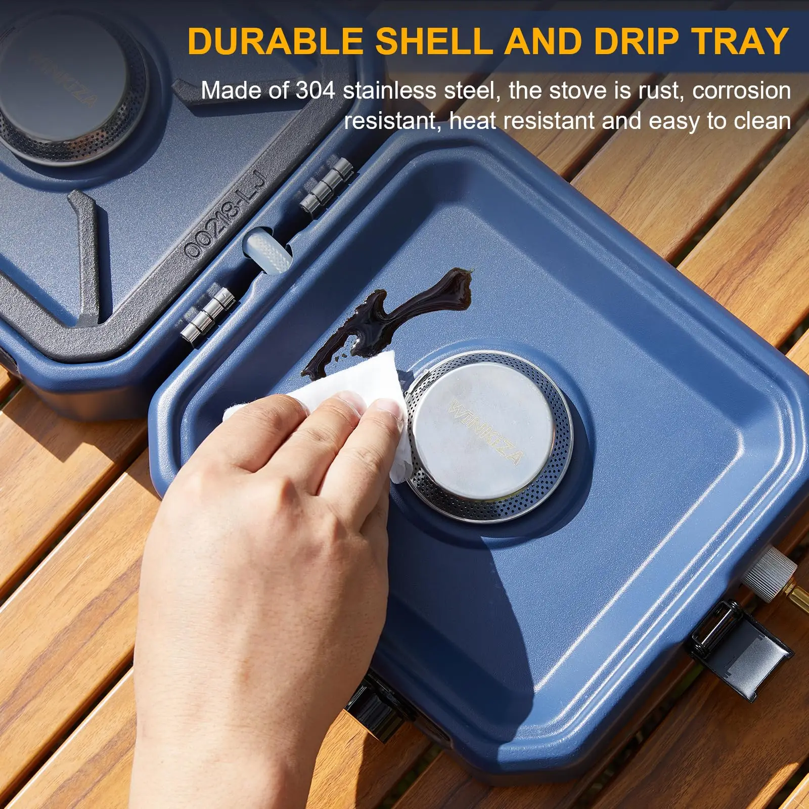 2 Burner Propane Camping Stove  Grill 16000 BTU Foldable Camp Stove Two Adjustable Burners Outdoor Travel Portable BBQ Stove