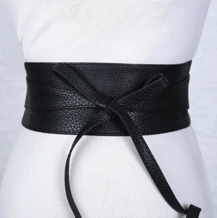 Belts & Accessories decorative dress belts Womens Fashion Leather Obi Style Wide Waist Band BeltPU Belts