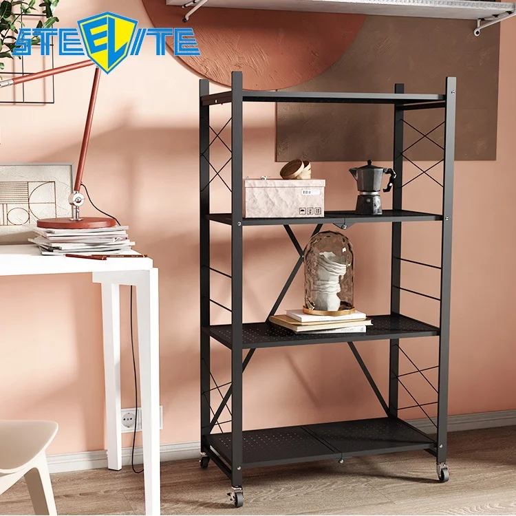 Оптовая продажа Luoyang завод горящих продаж металлические складные полки 4 слоя нержавеющей стали стеллажи для выставки товаров домашнего хранения гостиная полка