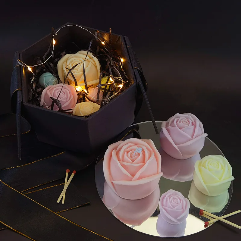 Flower Silicone Molds Set Bloom Rose Silicone Molds for Soap Making Peony Molds for Handmade Chocolate Cupcake