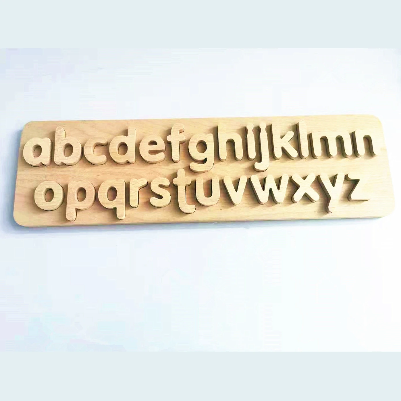 Children Educational Montessori English Alphabet Lowercase Puzzle Blocks Kids Wooden Early Learning Toys
