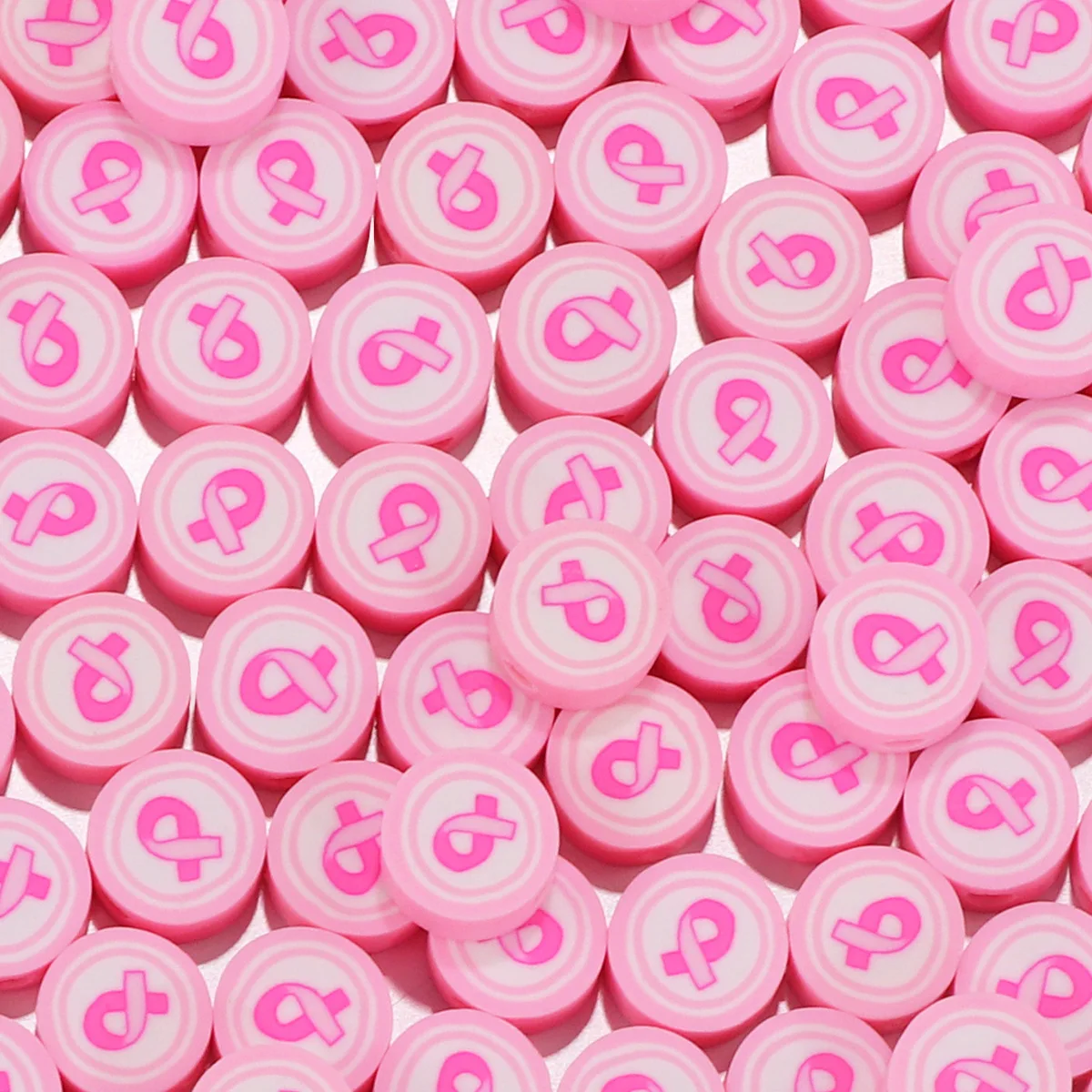 Wholesale 10mm Soft Ceramic Beads White and Mixed round Pattern for Bracelets and Necklaces DIY Polymer Clay Beads