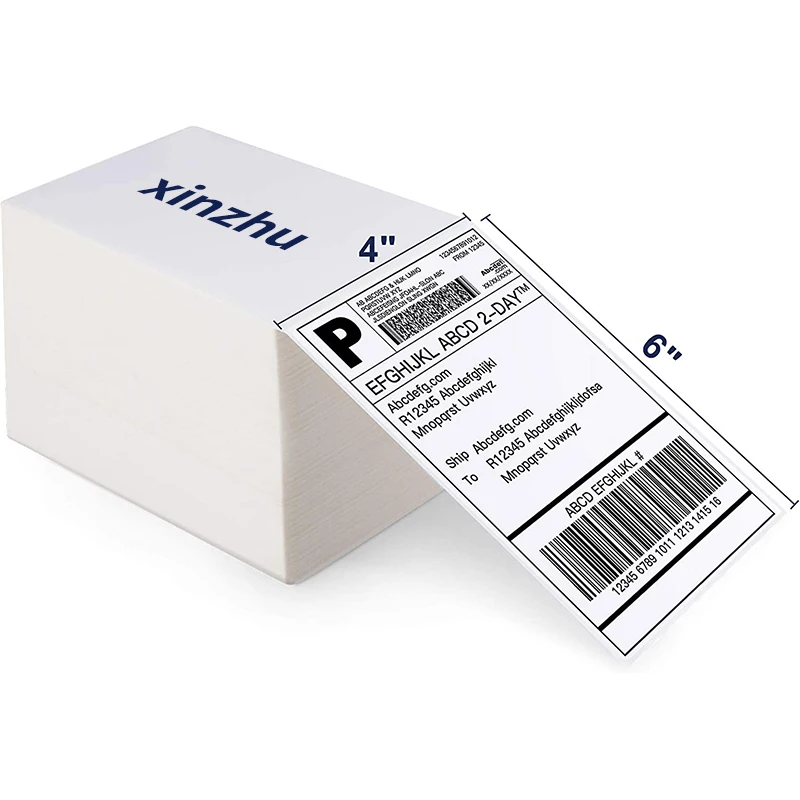 Thermal sticker labels 4x6 shipping adhesive Waybill sticker label