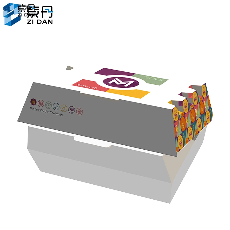 Double Coated Mcdonald Golden Fried Wholesale Catering Black Burger Box Manual