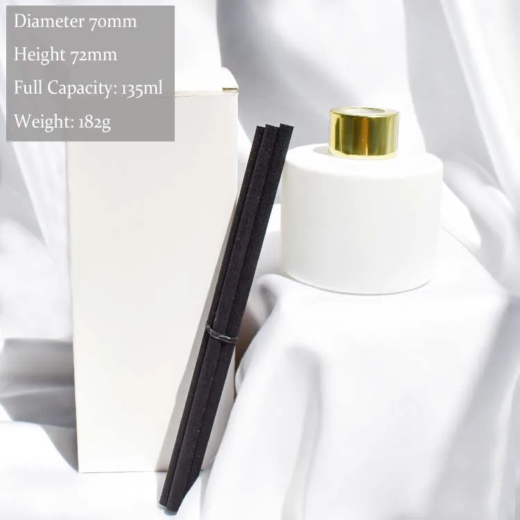 LZ 100ml luxury white glass reed diffuser bottle matte white wholesale custom empty reed diffuser white diffuser bottle