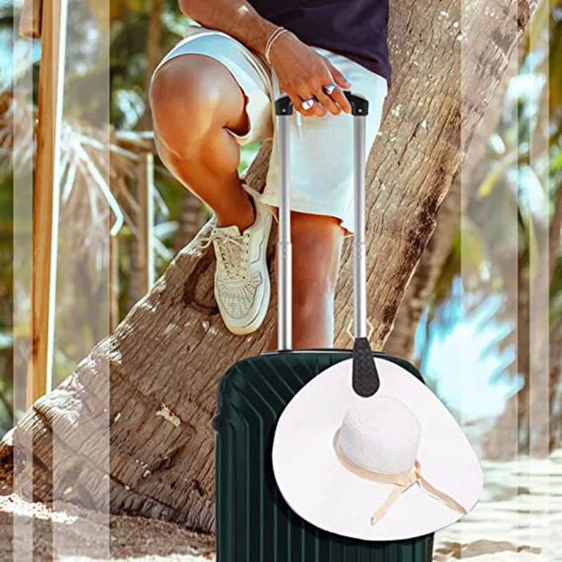 Magnetic Hat Clip Custom Hand Free Pu Leather Keychain Magnetic Sun Hat Clip Hand On Bag Backpack Luggage Travel Accessory