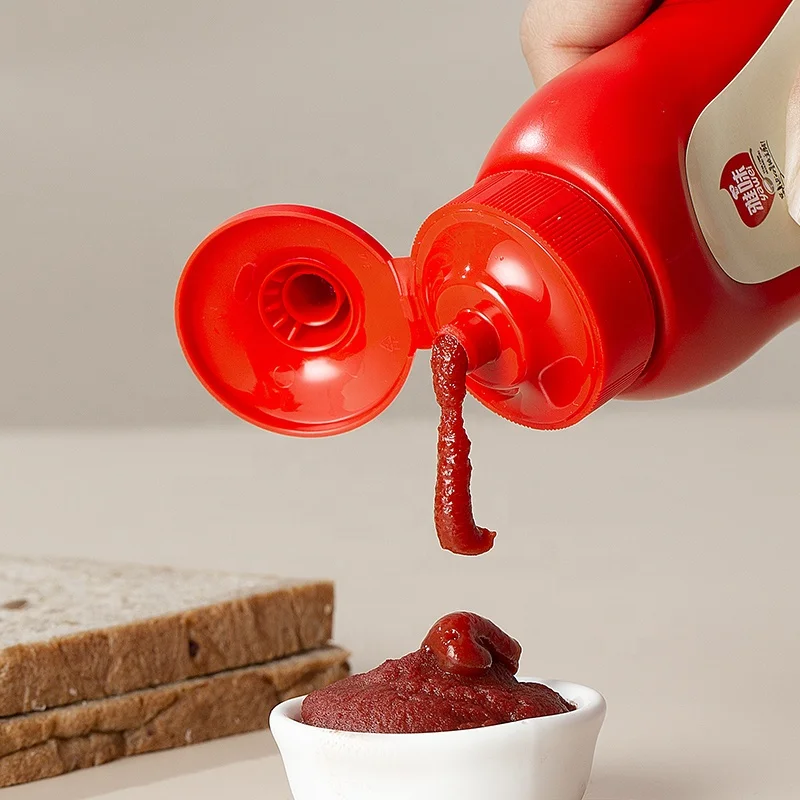 China factory 9oz 270ml plastic tomato ketchup hot selling food grade plastic sauce squeeze bottles