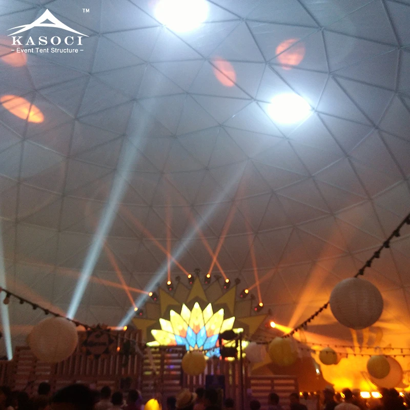 Guangzhou tent factory geodesic dome tent with glass door