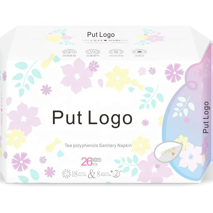 Одноразовые менструальные прокладки из органического хлопка для мгновенной сушки без хлора, ультратонкие натуральные женские гигиенические прокладки