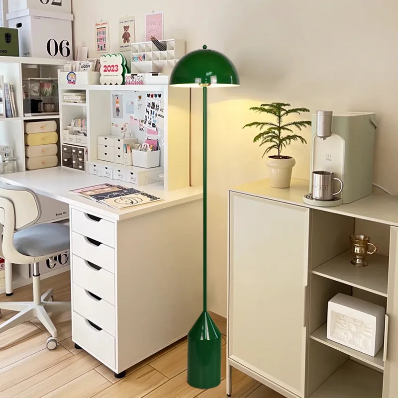 Modern simple floor lamp ins Cream style retro living room room Bedroom bedside sofa side vertical lamp