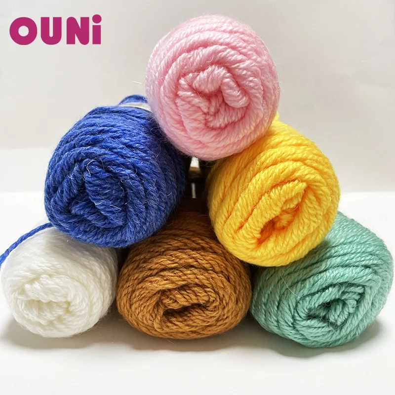 Small Order Quantity 3 PLY Sheep  Wool Yarn Blend With Acrylic Thread   For Woolen Sweater Scarf