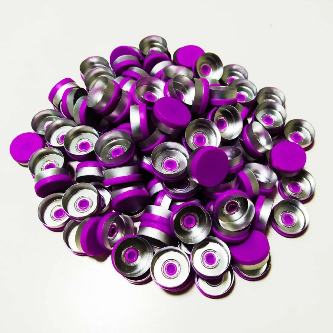 100pcs 20mm ISmooth Pharma Aluminum-plastic Combination Caps Cover for Injection Vial