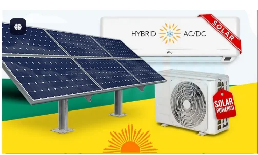 Mutian  solar air conditioner kit ac dc hybrid air conditioner