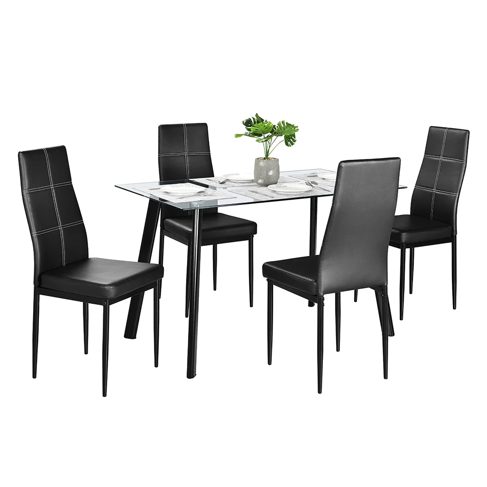 New arrival wedding furniture dining round dinning table set glass modern