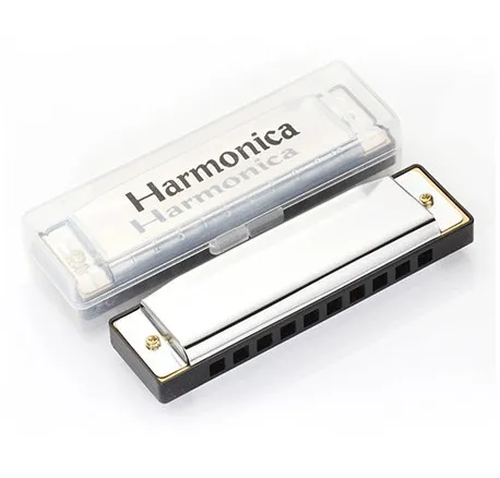 Silver Musical Toy 10 Hole Kids Harmonica Promotion Gifts Souvenir