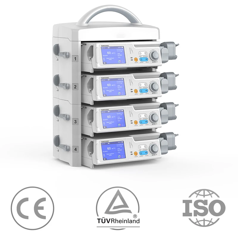 
Clinic and Hospital Use Infusion Trolley Pump Cart / Infusion Pump Syringe Pump Roll Stand 