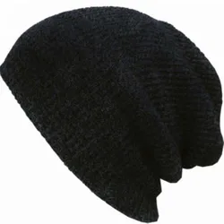 Outdoor Gorros Acrylic Slouchy Crochet Custom Label Ski Beanie Hat Female Soft Baggy Men Knitted Hatbaggy beanie Beanie