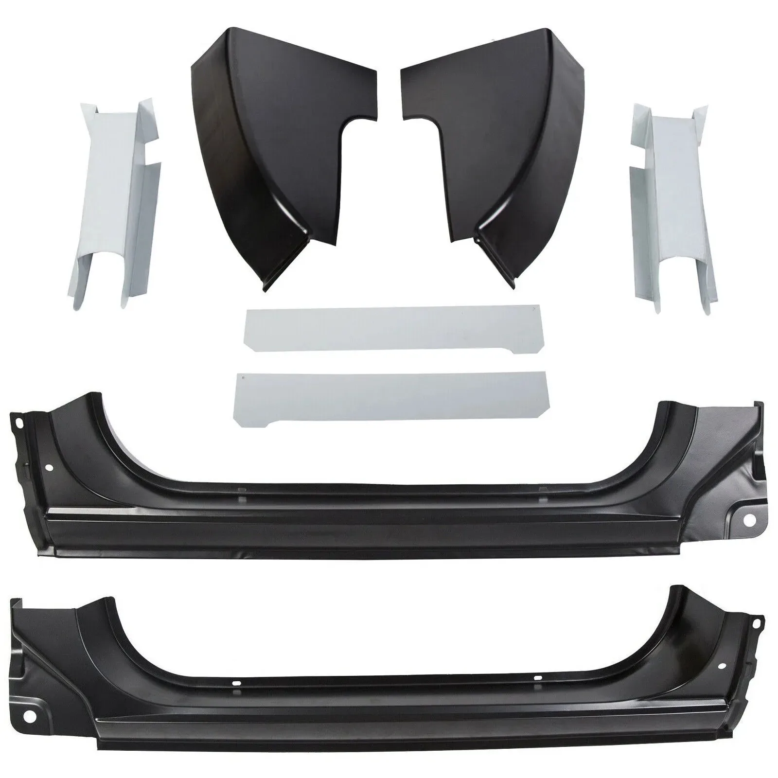Inner & Outer Rocker Panel Cab Corner Mount Set For 1973-87 Chevy GMC C/K 2-Door