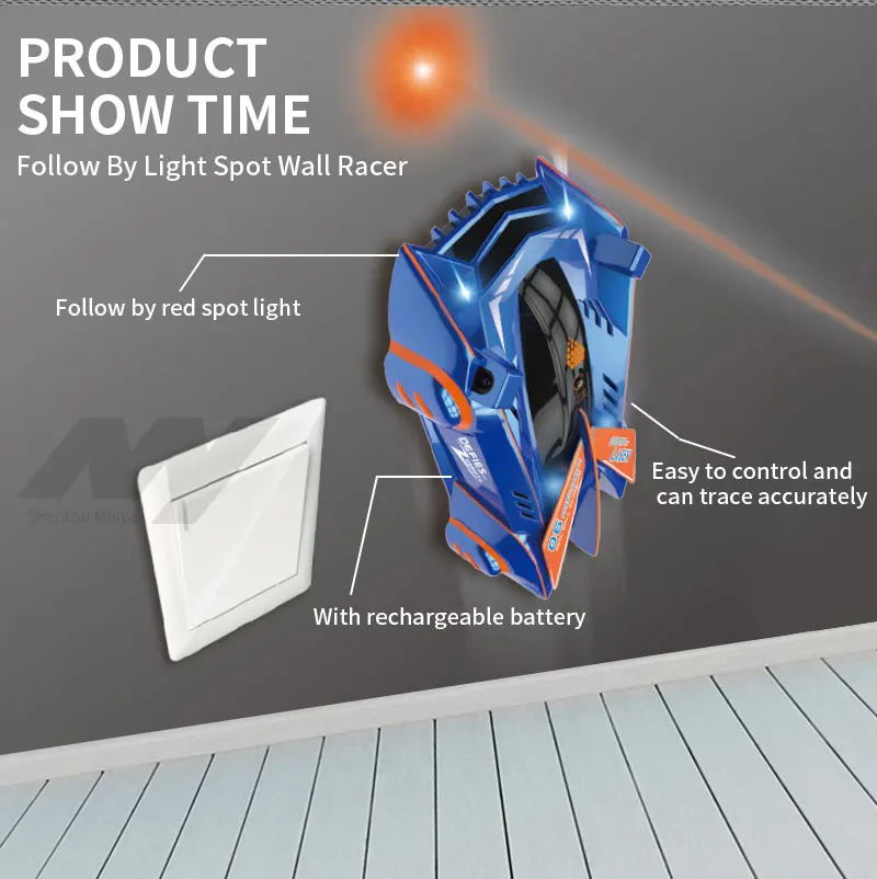 Flytec Stunt drift RC car anti-gravity tracking light induction   infrared laser tracking ceiling wall climbing RC Car