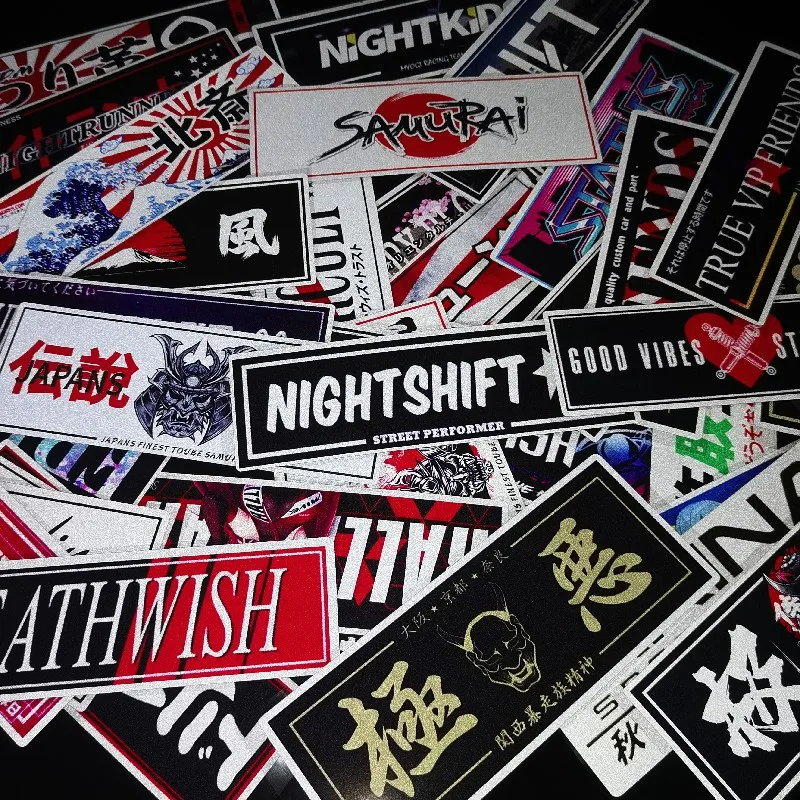 Custom Wholesale Stickers Pvc Anime Reflective Fender Trunk Window Wall Bumper Decal Race Gift Refit Decoration Car Accessories