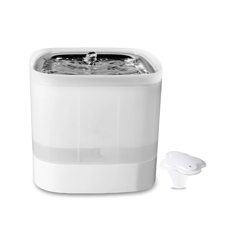 
 Новый квадратный водяной фонтан для домашних животных, Автоматический водяной фонтан для домашних животных, интерактивный водяной фонтан для домашних животных  