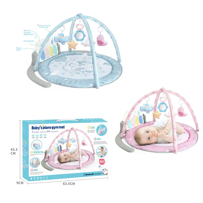 Baby Gym Play Mat Kick N Play Piano Gym With Remote Projector Musical Early Development Toddler Toys