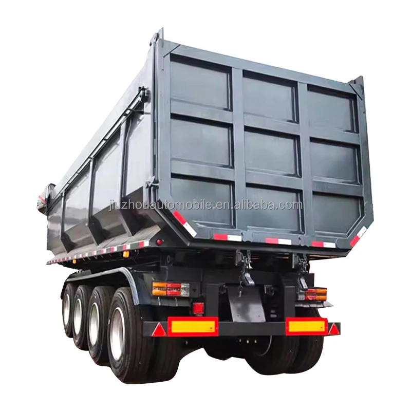 Vehicle Master 2 axles 3 axles 4 axles 60 ton Coal and Gravel Transport Dump Semi Trailer Rear Tipper Dump semi truck trailer