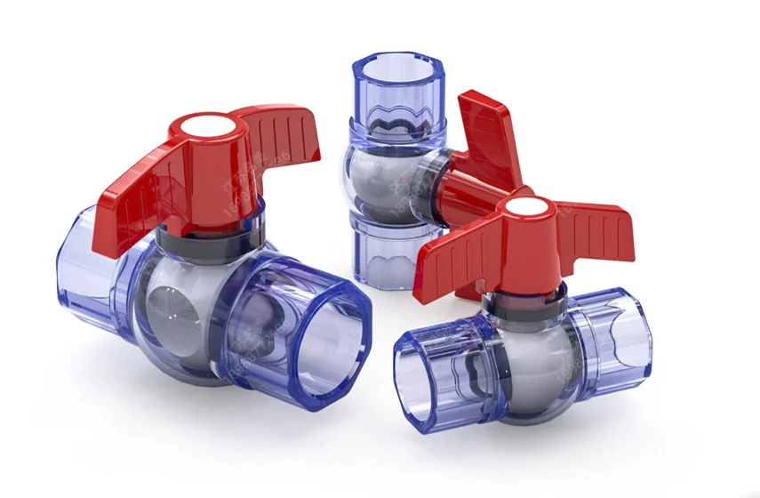 Transparent UPVC valve Transparent UPVC simple ball valve DN15-DN50