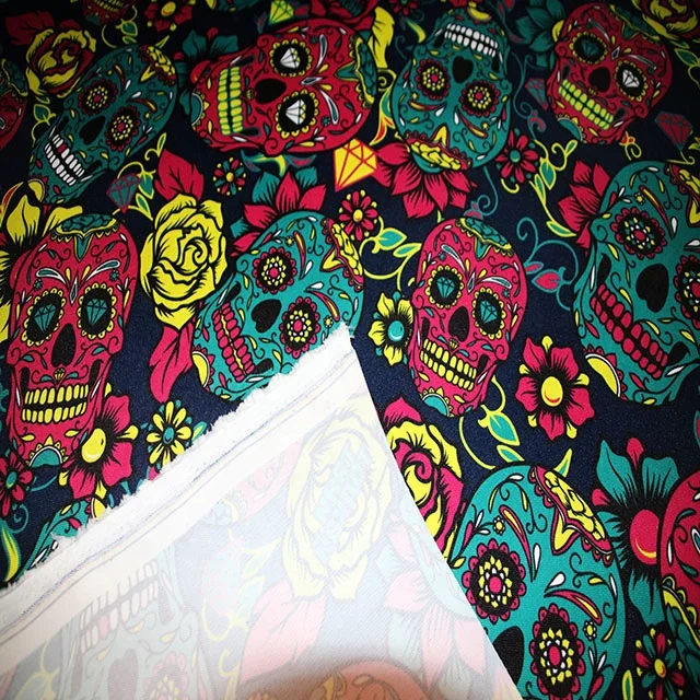 
Printed Skull Pattern Waterproof Cool Style Polyester Oxford Fabric 