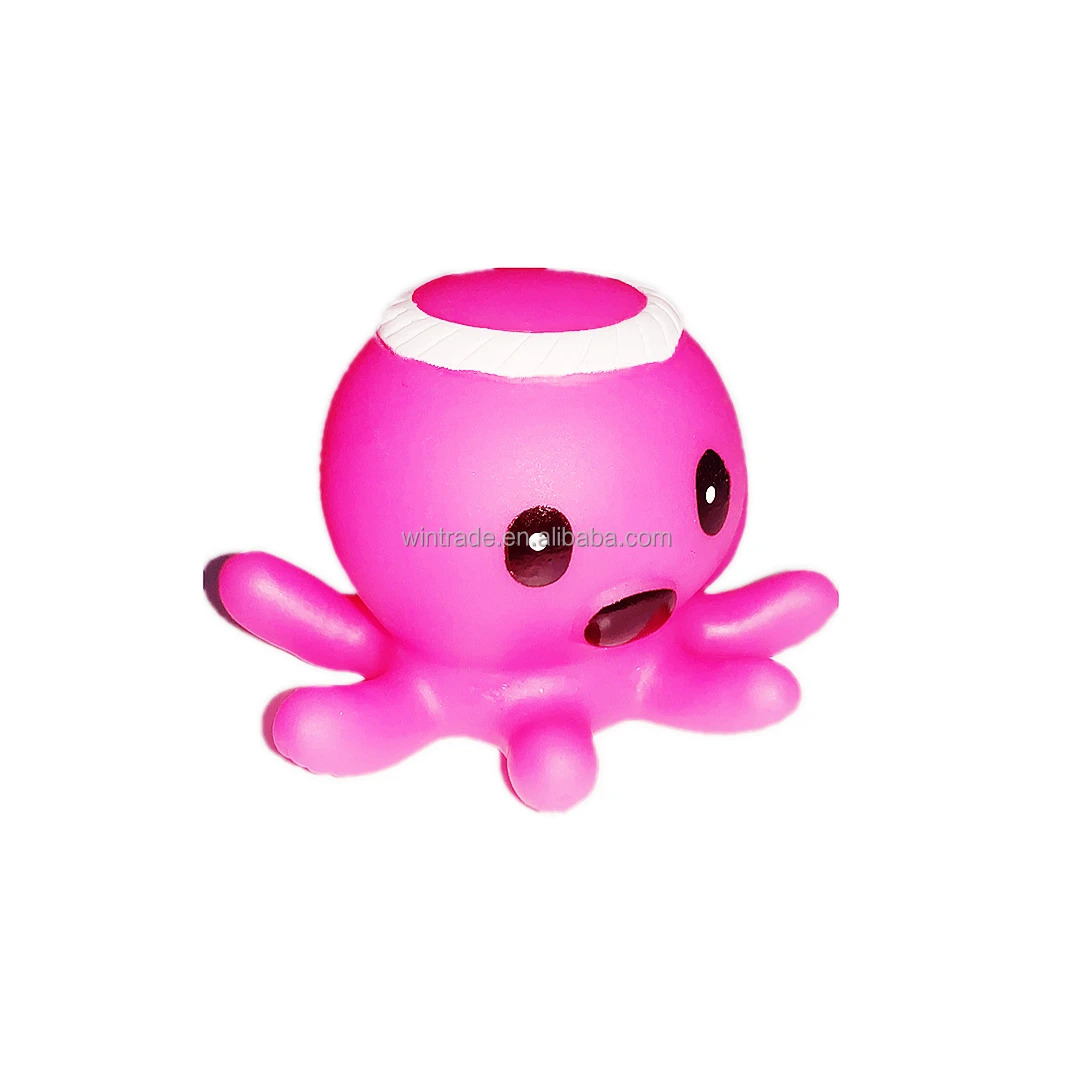Spray Water Rubber Toys Set Vinyl Squeeze Squirt Floating Sea Animals Octopus Frog Baby Kids Plastic Duck Bath Toys