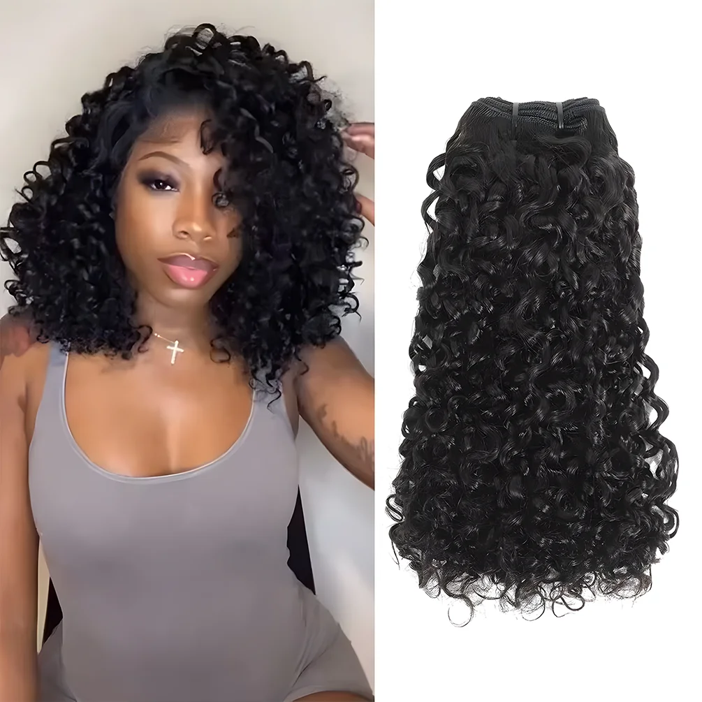SDD Piano Color Pixie Curls Human Hair Bundles Highlight Single Donor Raw Hair Super Double Drawn Vietnamese Pixie Curl Bundles