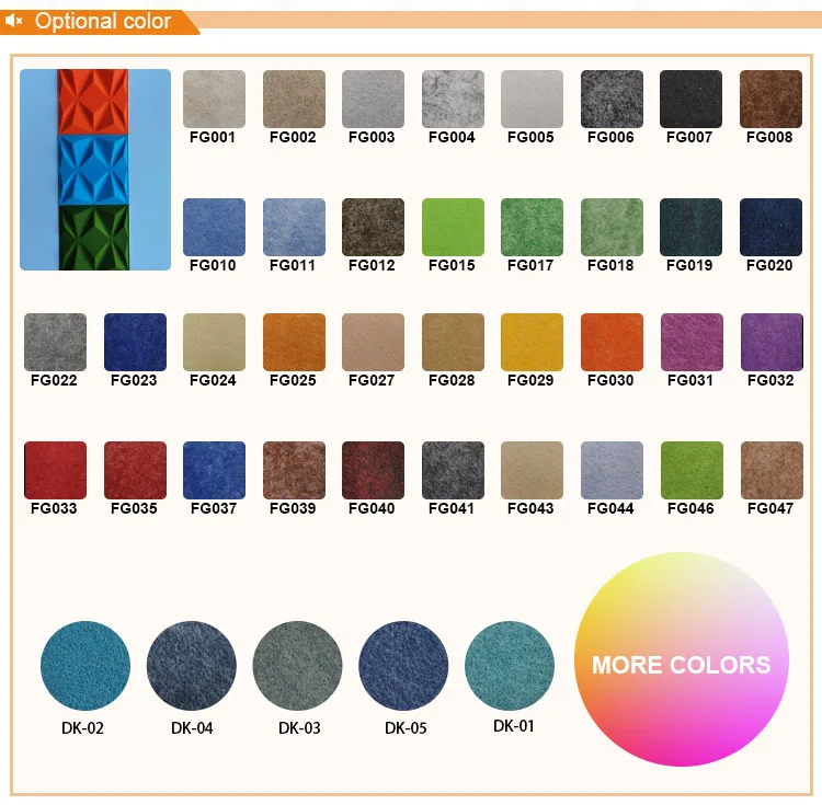 1-15mm Waterproof Soundproof Acoustic Panel Wall Panels for studio and bathroom