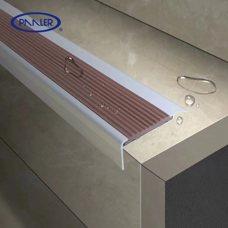Hot Selling Non-slip PVC Metal Aluminium Stair Nose Parts Edging Strip Stair Nosing Caps With Cheap Price